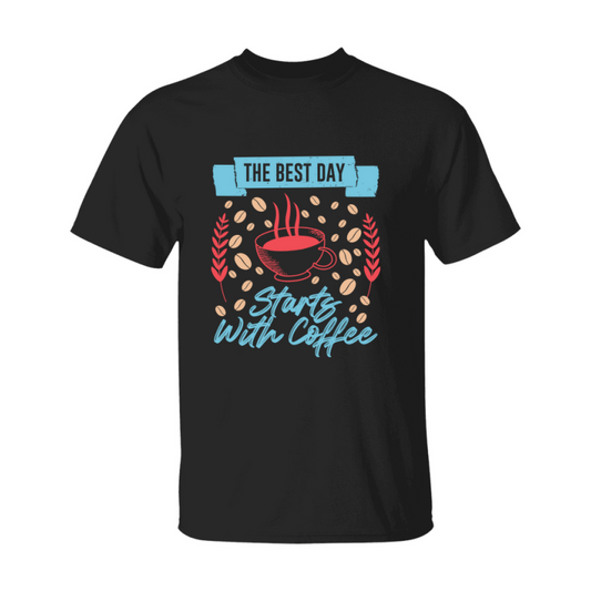 Coffee Lovers Funny Coffee Quote Tee Shirt, Black Unisex Gildan 500 Tee