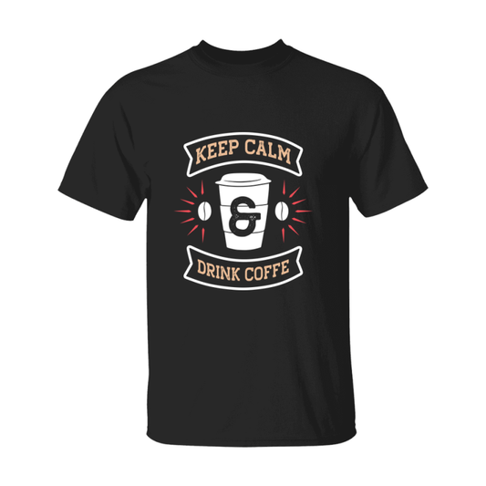 Coffee Lovers Funny Coffee Quote Tee Shirt, Black Unisex Gildan 500 Tee