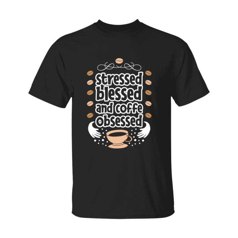 Coffee Lovers Funny Coffee Quote Tee Shirt, Black Unisex Gildan 500 Tee