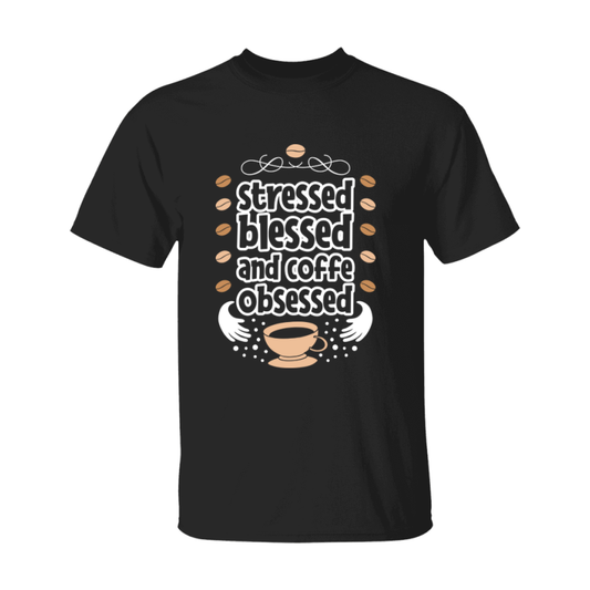 Coffee Lovers Funny Coffee Quote Tee Shirt, Black Unisex Gildan 500 Tee