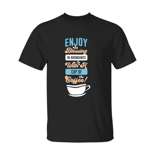 Coffee Lovers Funny Coffee Quote Tee Shirt, Black Unisex Gildan 500 Tee