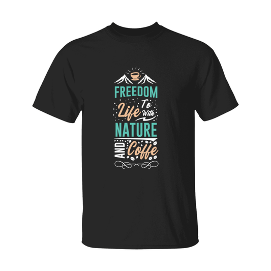 Coffee Lovers Funny Coffee Quote Tee Shirt, Black Unisex Gildan 500 Tee