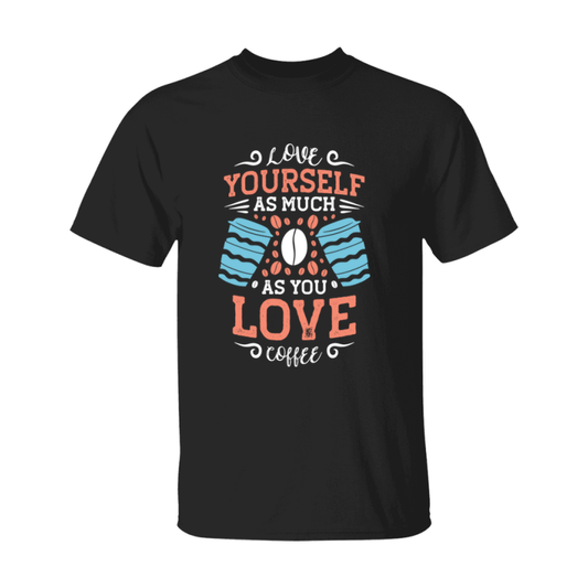 Coffee Lovers Funny Coffee Quote Tee Shirt, Black Unisex Gildan 500 Tee