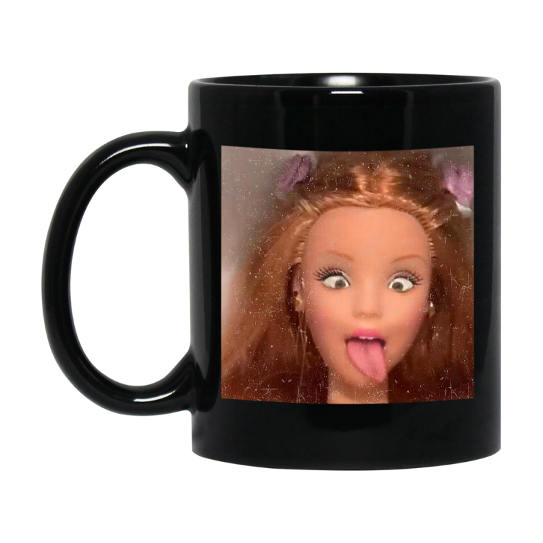 Disgusted Doll Face Mug, Funny Doll Face Meme Coffee Cup