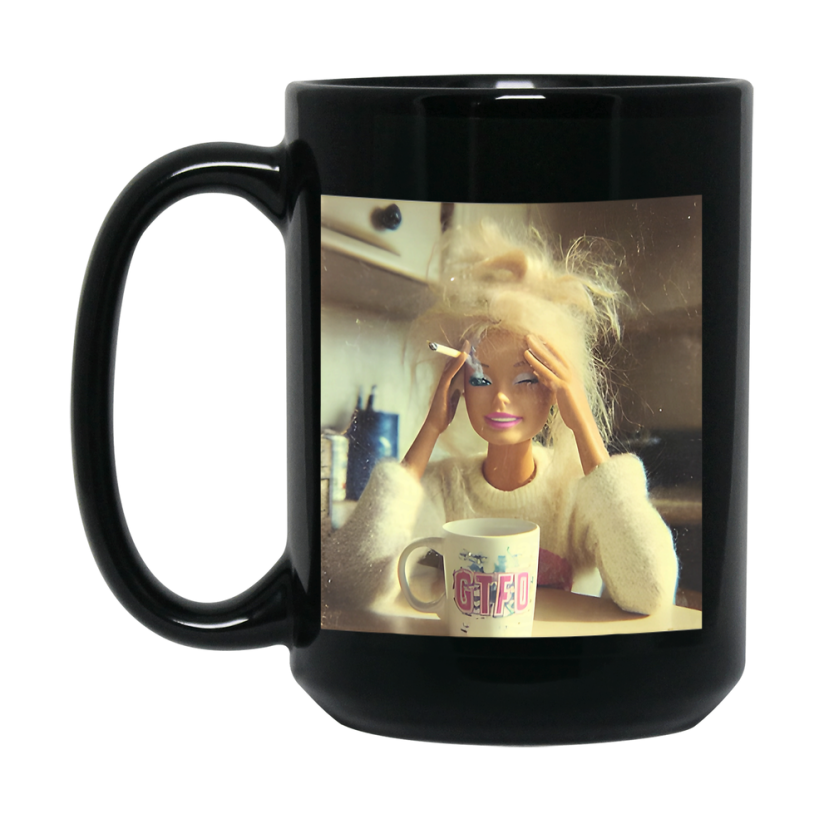 Disgusted Doll Face Mug, Funny Doll Face Meme Coffee Cup