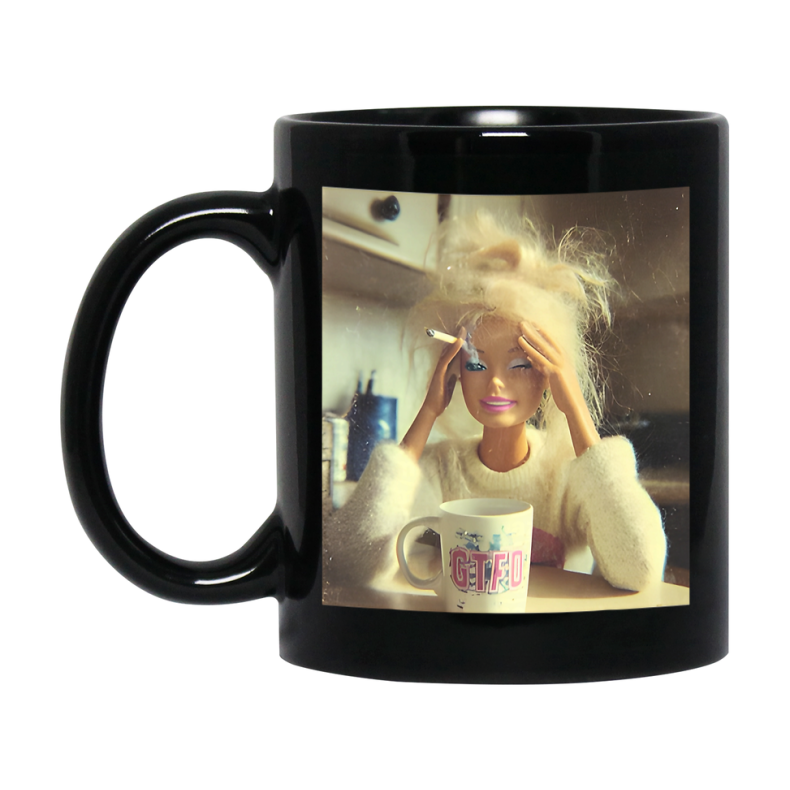 Disgusted Doll Face Mug, Funny Doll Face Meme Coffee Cup