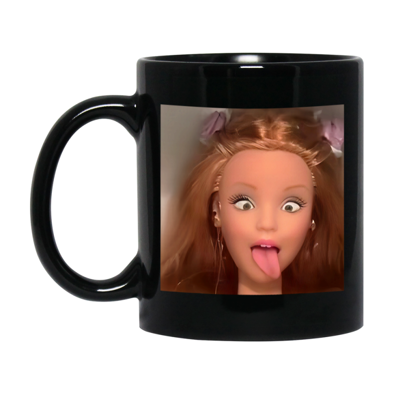 Disgusted Doll Face Mug, Funny Doll Face Meme Coffee Cup