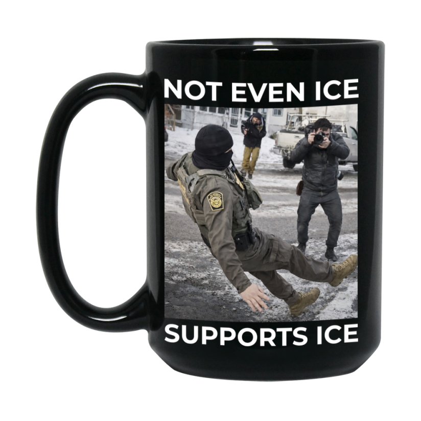 Viral Anti Ice Meme Mug, Black Pro Immigration Social Justice Coffee Mug