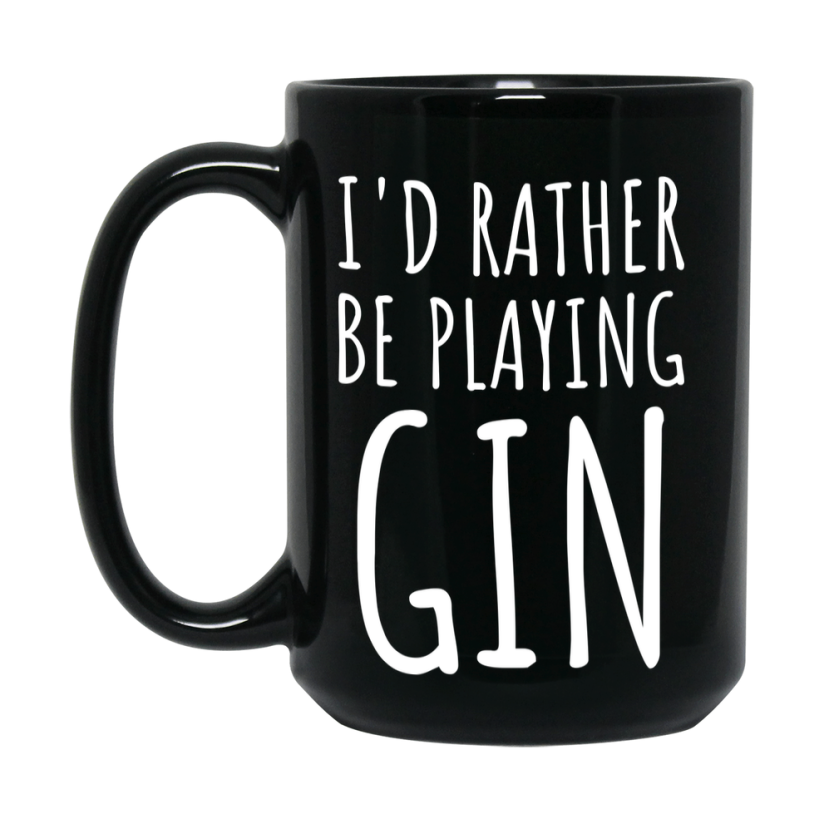 Casino Mug For Gin Players, Funny Gin Coffee Mug, 11Oz Or 15Oz Novelty Mug
