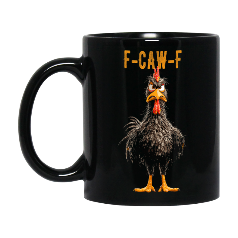F Caw F Mug, Funny Bird Coffee Mug, 11Oz Or 15Oz Ceramic Cup