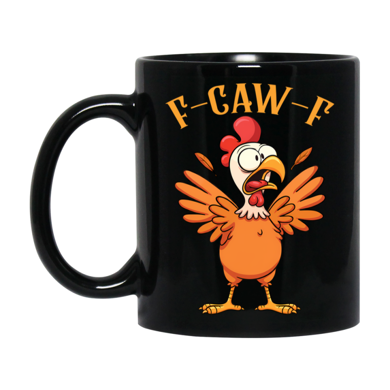 F Caw F Mug, Funny Bird Coffee Mug, 11Oz Or 15Oz Ceramic Cup