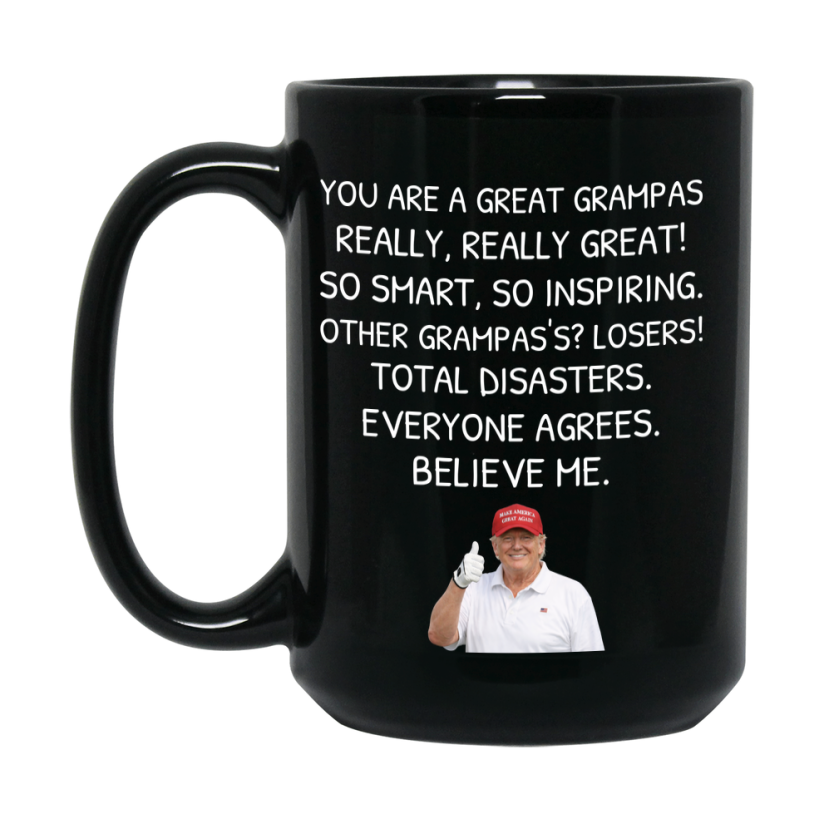 Grandpa Mug, Gift For Grampas, Black Coffee Mug