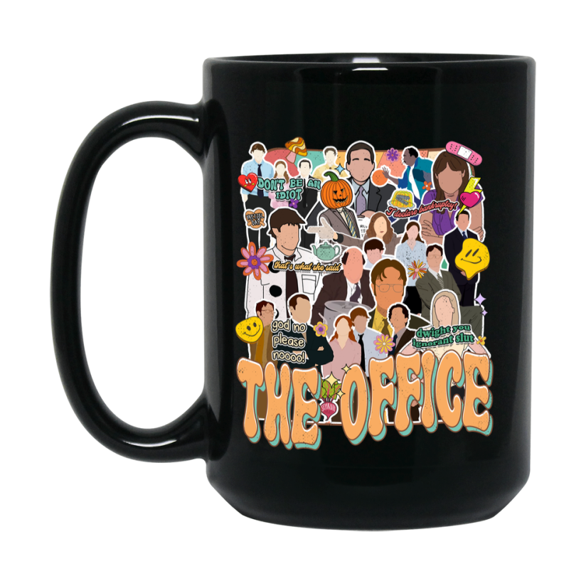 The Office Tv Show Mug, Black Ceramic Coffee Mug 11Oz 15Oz