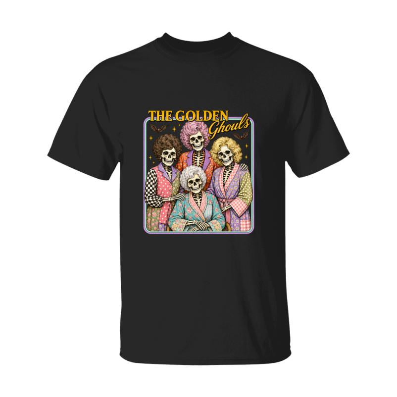 The Golden Ghouls Shirt - Halloween Graphic Tee, Spooky Season T-Shirt