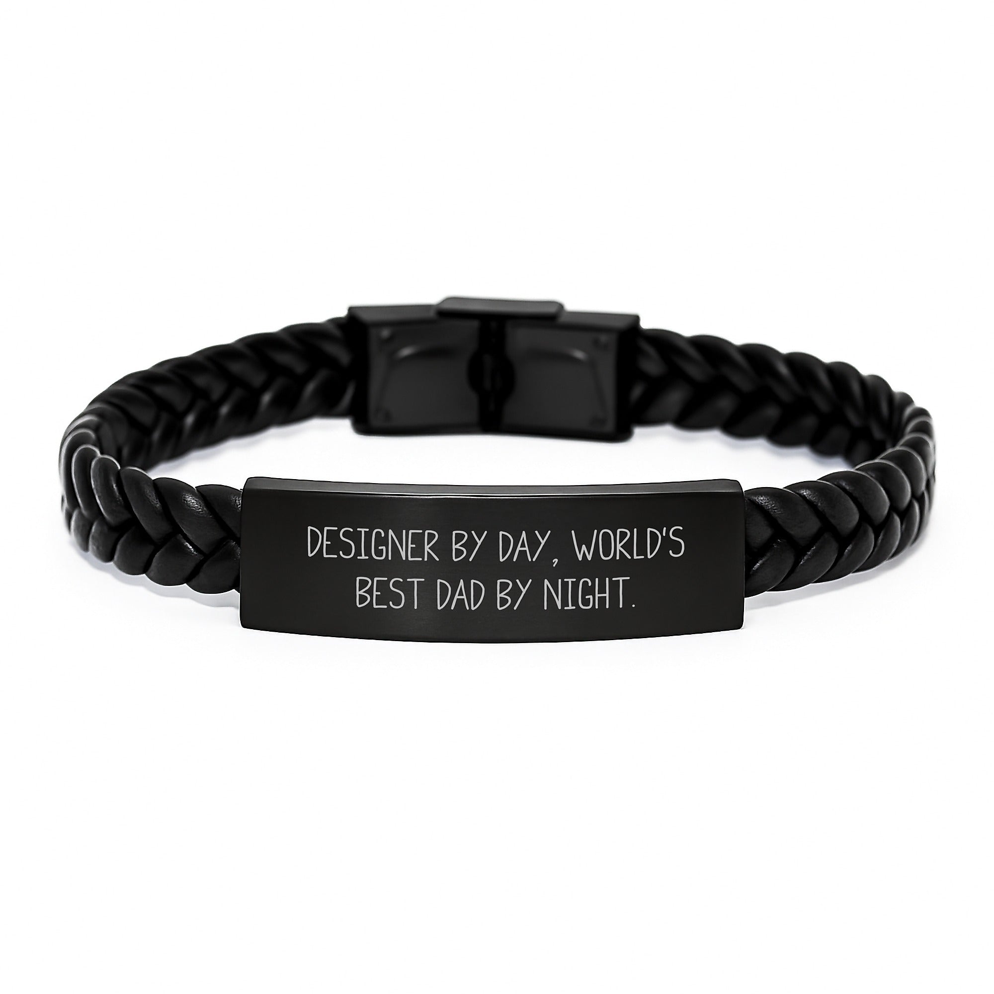 'Designer' Interlaced Leather Bracelet, Funny Quote, Gifts from Men to Designer, Unique Graduation Gifts for Him