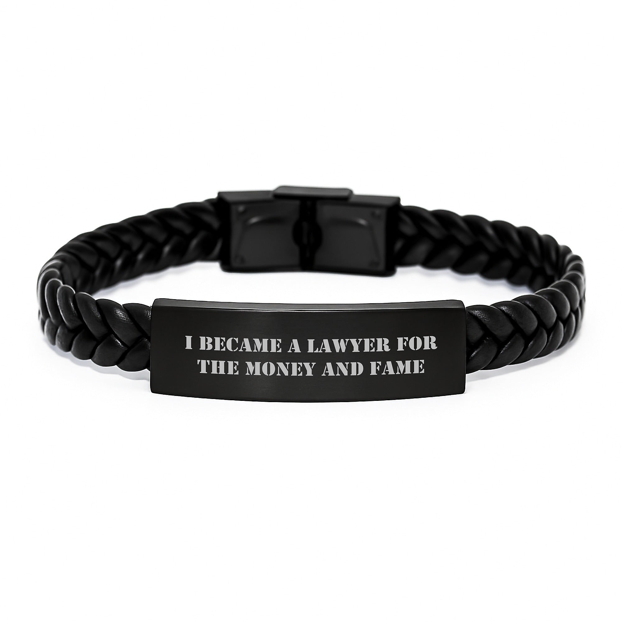 Lawyer Gifts, Funny Quote Interlaced Leather Bracelet, Gifts from Men to Lawyer, Unique Graduation Gifts for Lawyer Friends