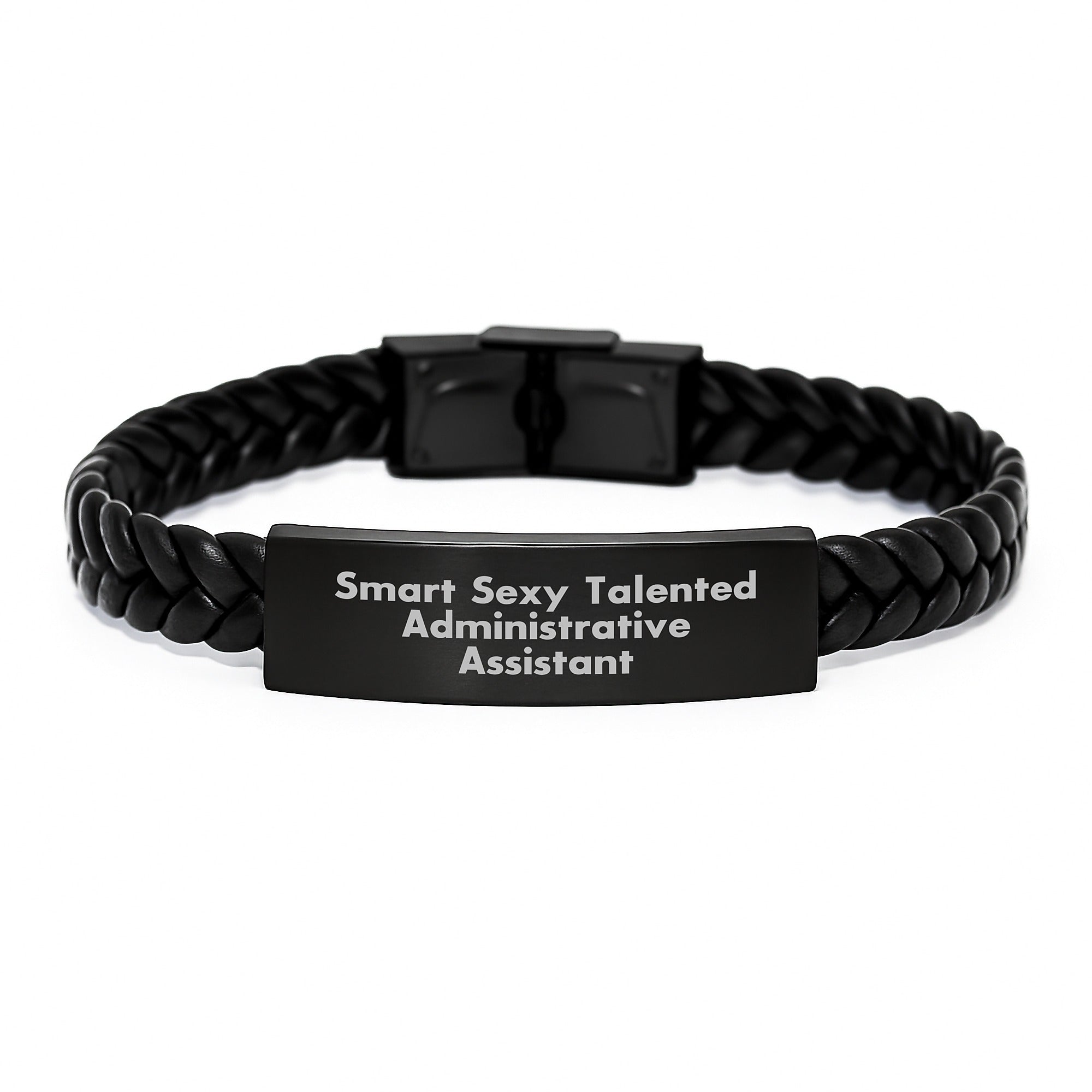 Funny Inspirational Gifts from Friends for Smart Sexy Talented Administrative Assistant Interlaced Leather Birthday - Image 1