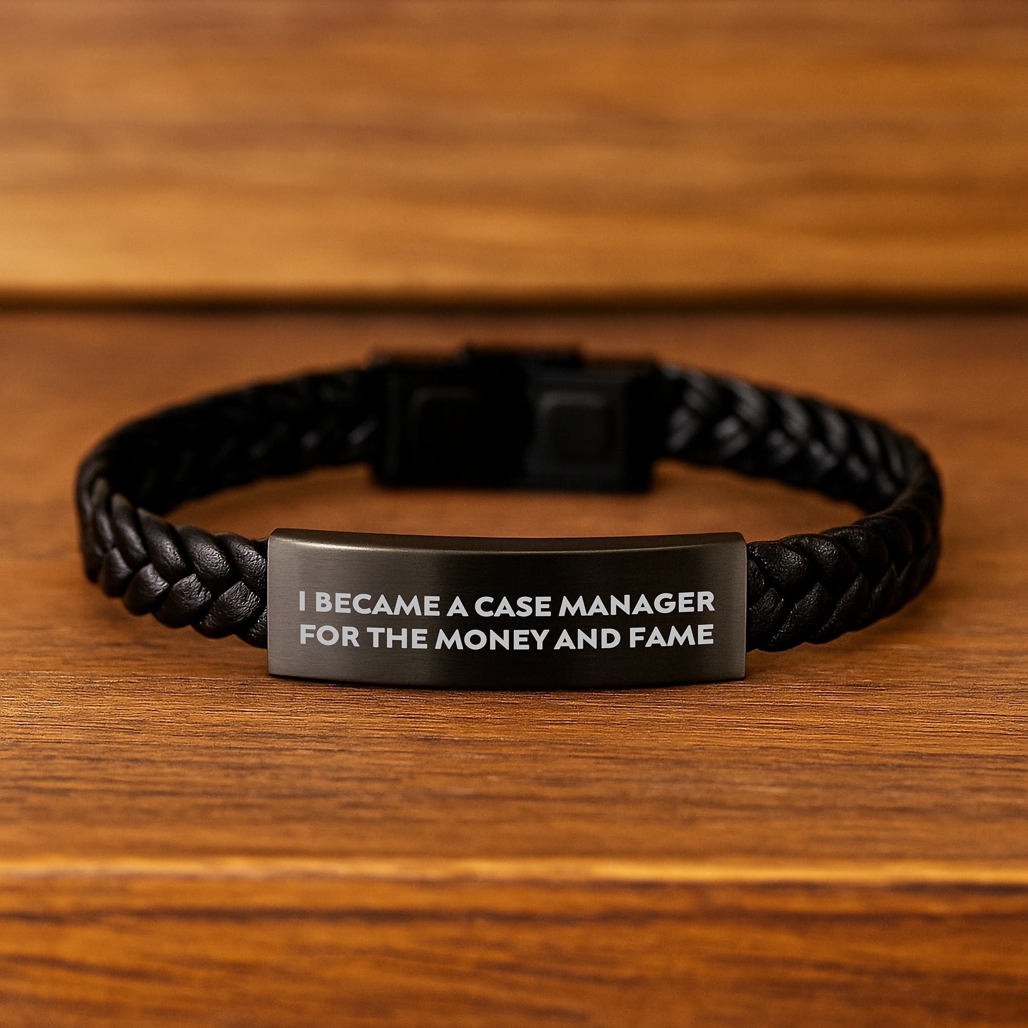 Funny Quote Case Manager Gifts, Interlaced Leather Bracelet for Men, Christmas Unique Gifts from Friends, Inspirational Motivation - Image 2