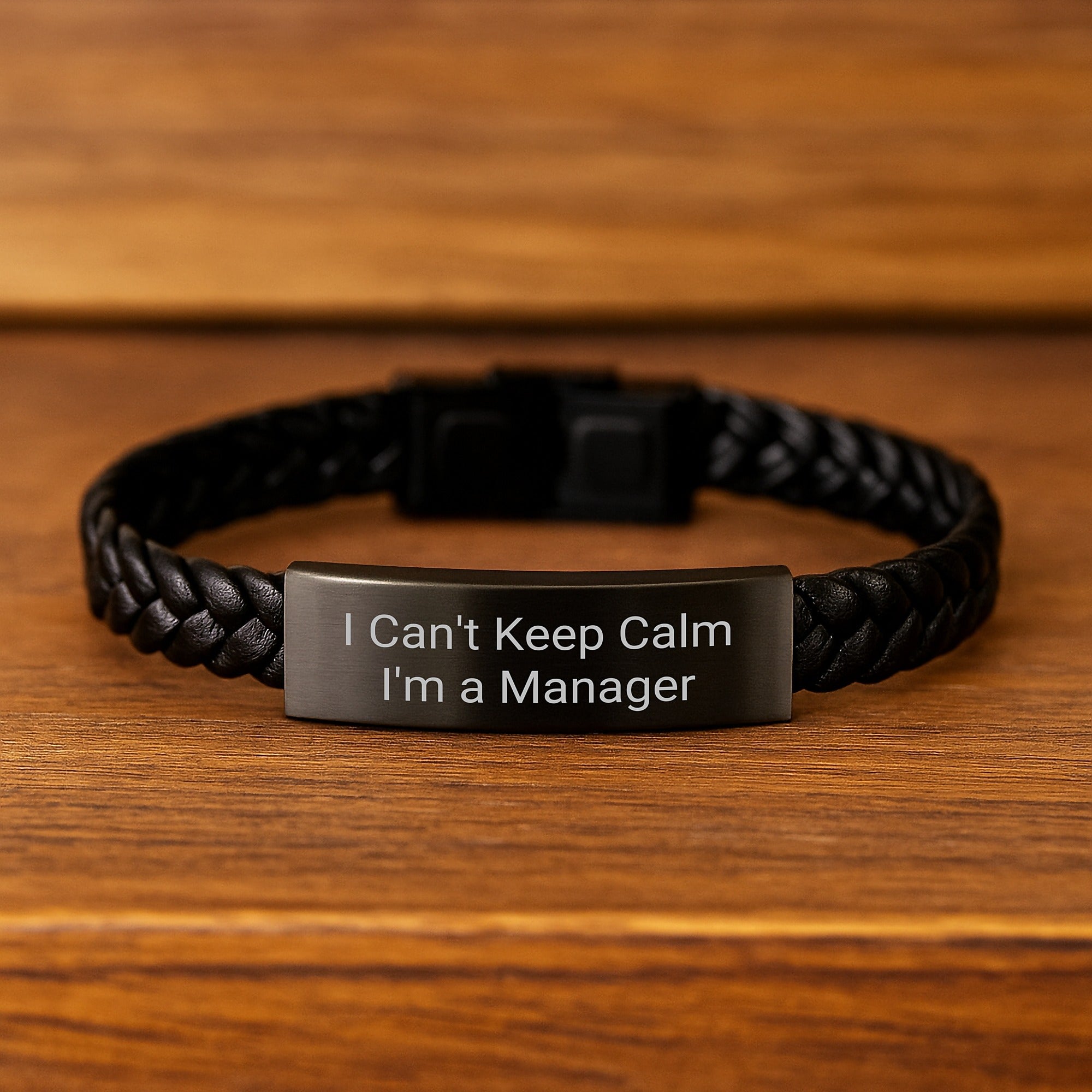 Funny Interlaced Leather Manager Gifts from Friends - 'I Can't Keep Calm I'm A Manager' Style Christmas Unique Gifts for Men - Image 2