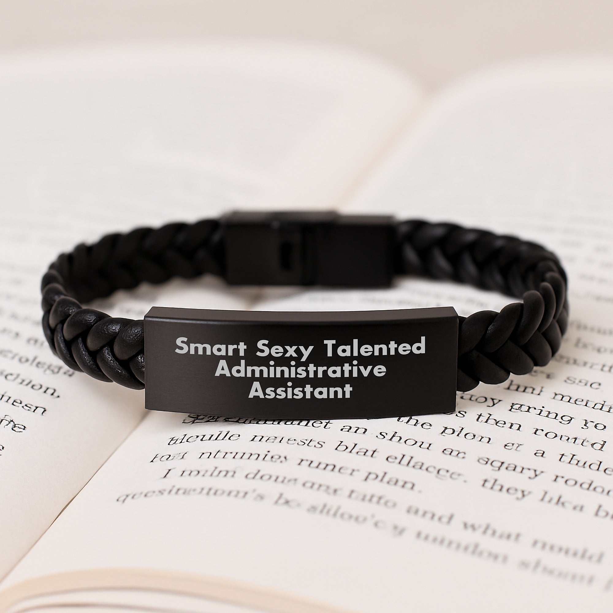 Funny Inspirational Gifts from Friends for Smart Sexy Talented Administrative Assistant Interlaced Leather Birthday - Image 3