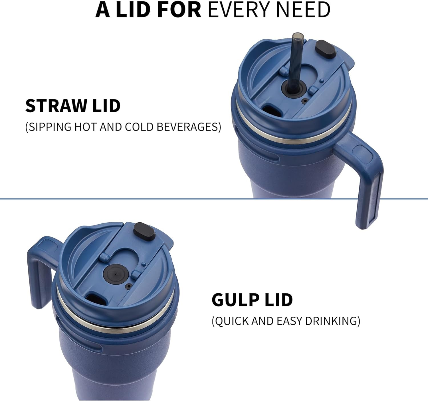 20 Oz Insulated Coffee Mug Tumbler with Handle, Stainless Steel Travel Mug Tumbler with Lid and Straw,Double Wall Vacuum Leak Proof Ice Coffee Thermal Cup, Army Green