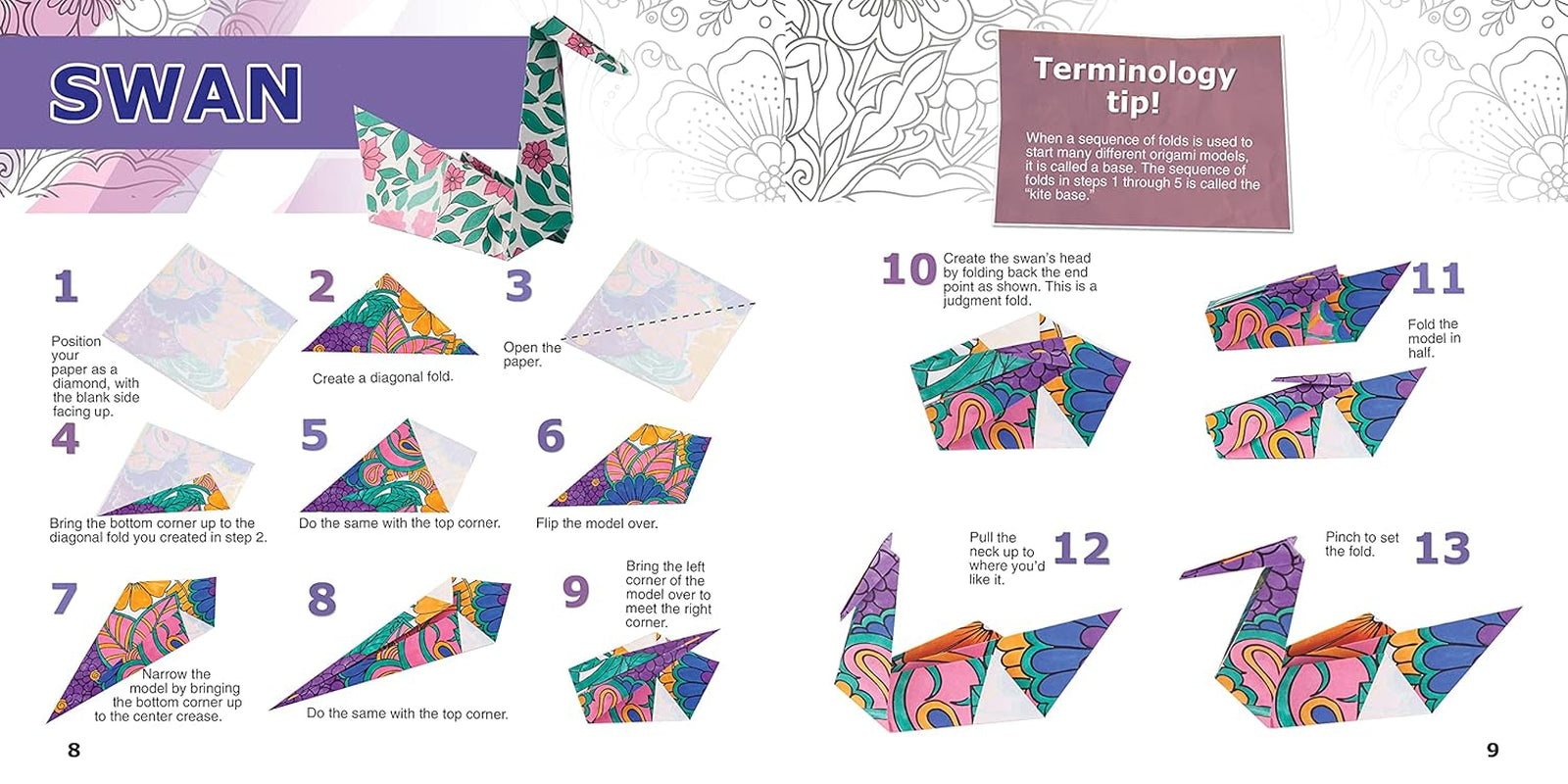 Origami to Color Kit: Includes 100 Origami Sheets, 5 Gel Pens, and 12 Page Instruction Book