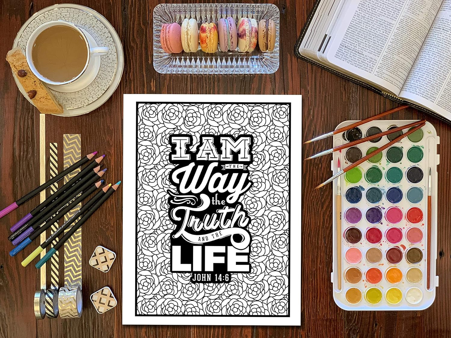 Color the Words of Jesus: a Christian Coloring Book