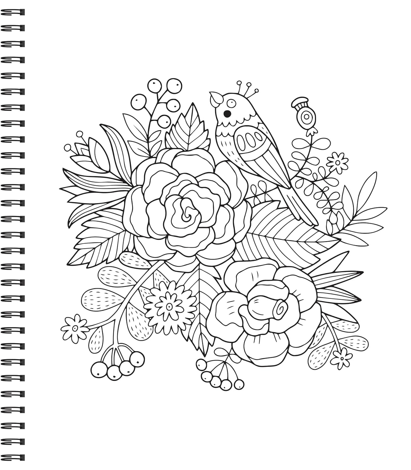 Large Print Easy Color & Frame - Flowers (Stress Free Coloring Book)
