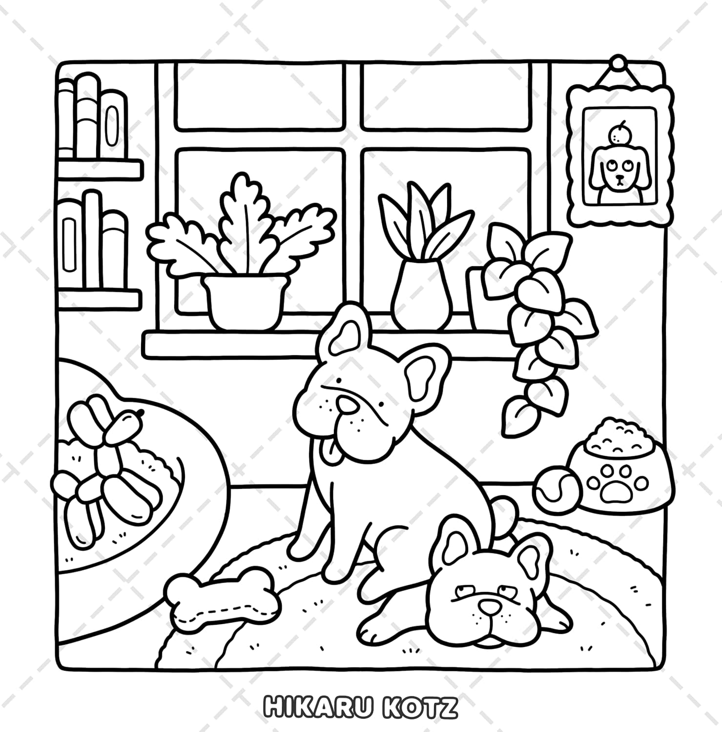 Dog Moments: Puppy Life Coloring Book for Adults and Teens (Cat & Dog Coloring Book)