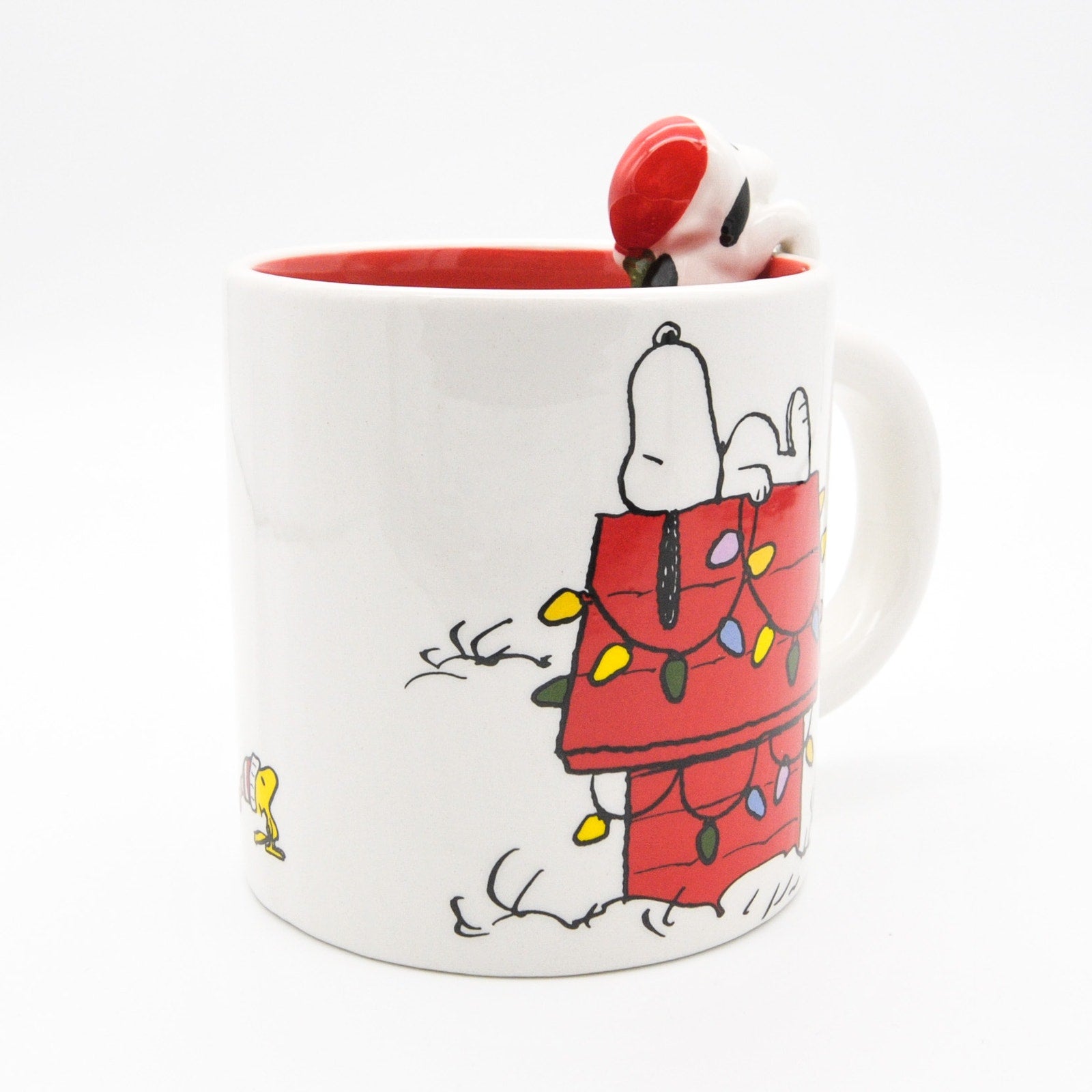 Peanuts Christmas Mug, 3D Snoopy Ceramic 14oz Coffee Cup Gift for Snoopy Fans