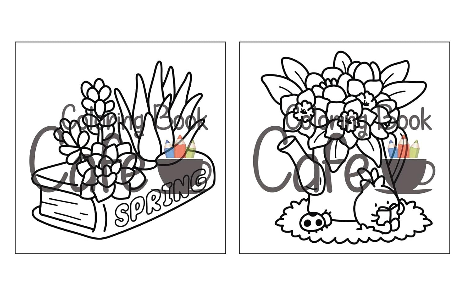 Cozy Spring: Cute Coloring Book for Adults & Teens with Easy and Bold Spring Inspired Designs (Bold and Easy Coloring Books)