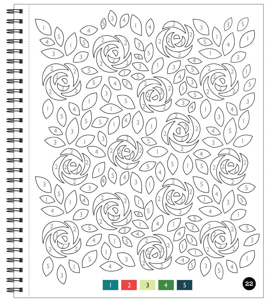 Brain Games - Color by Number - Large Print: Patterns (Stress Free Coloring Book)