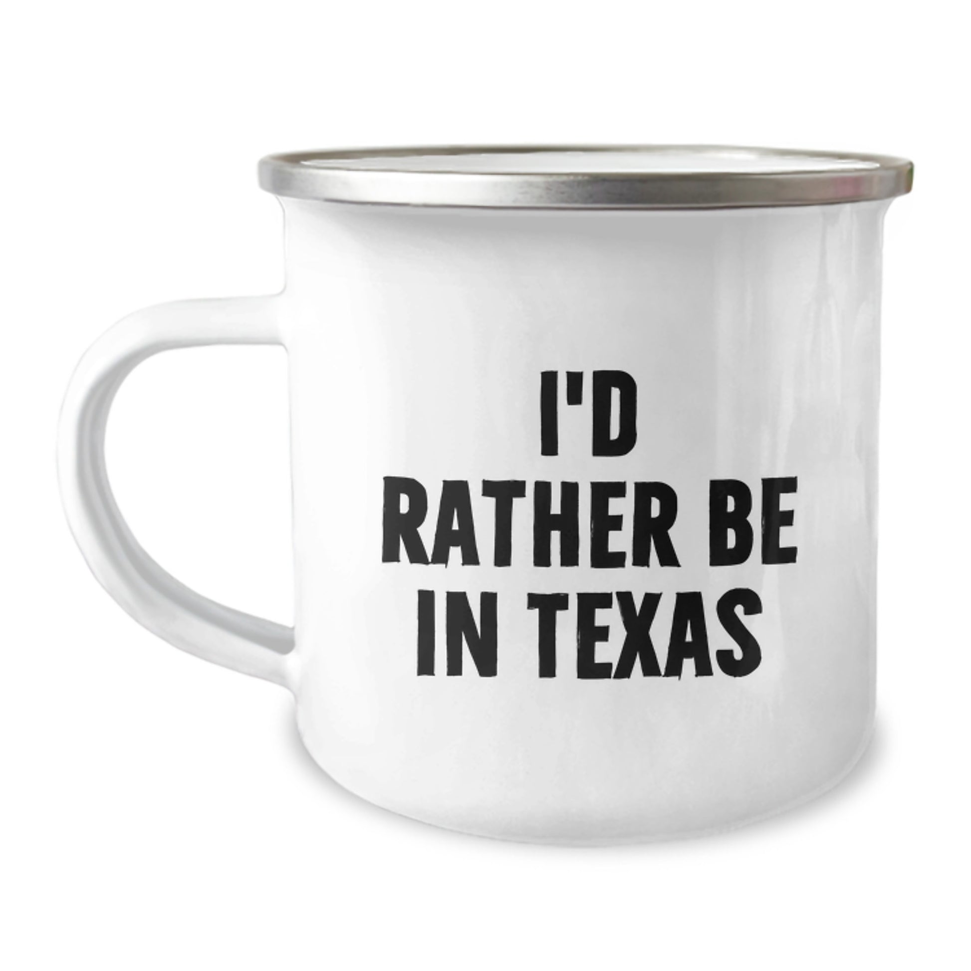 Funny Texas Gifts from Friends to Coworkers - 'I'd Rather Be In Texas' Camping Mug, Birthday Unique Gifts - Image 1