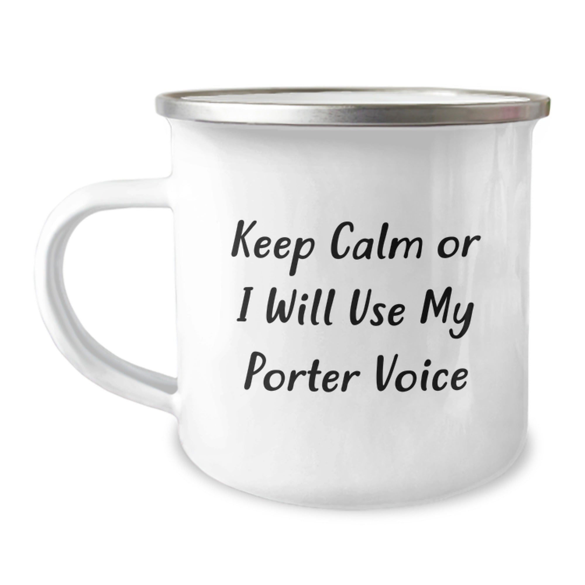Funny Gifts for Porter Lovers, Unique Camping Mug for Dad, Keep Calm Or I Will Use My Porter Voice, Father's Day Unique Gifts from Family