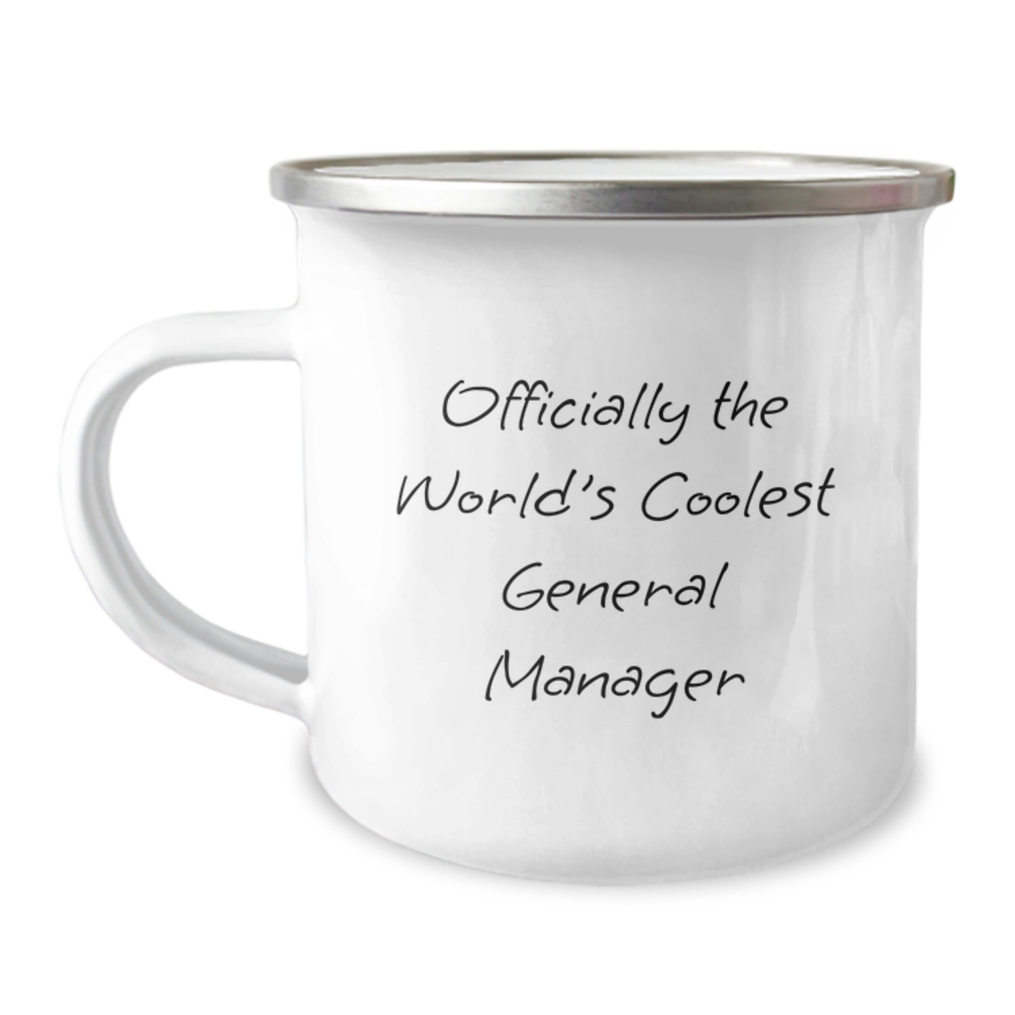 Funny General Manager Gifts for Graduation - 'Officially The World's Coolest General Manager' Camping Mug, Gifts from Friends for Men, Women, Coworkers, Family
