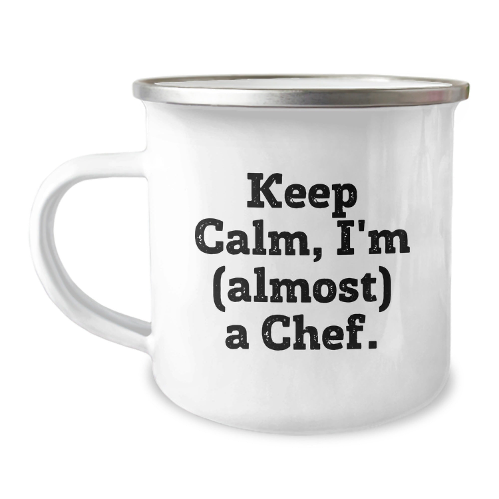 Funny Chef Camping Mug Gifts for Men, Women, Friends - Keep Calm, I'm (almost) A Chef. - Unique Christmas Unique Gifts from Family