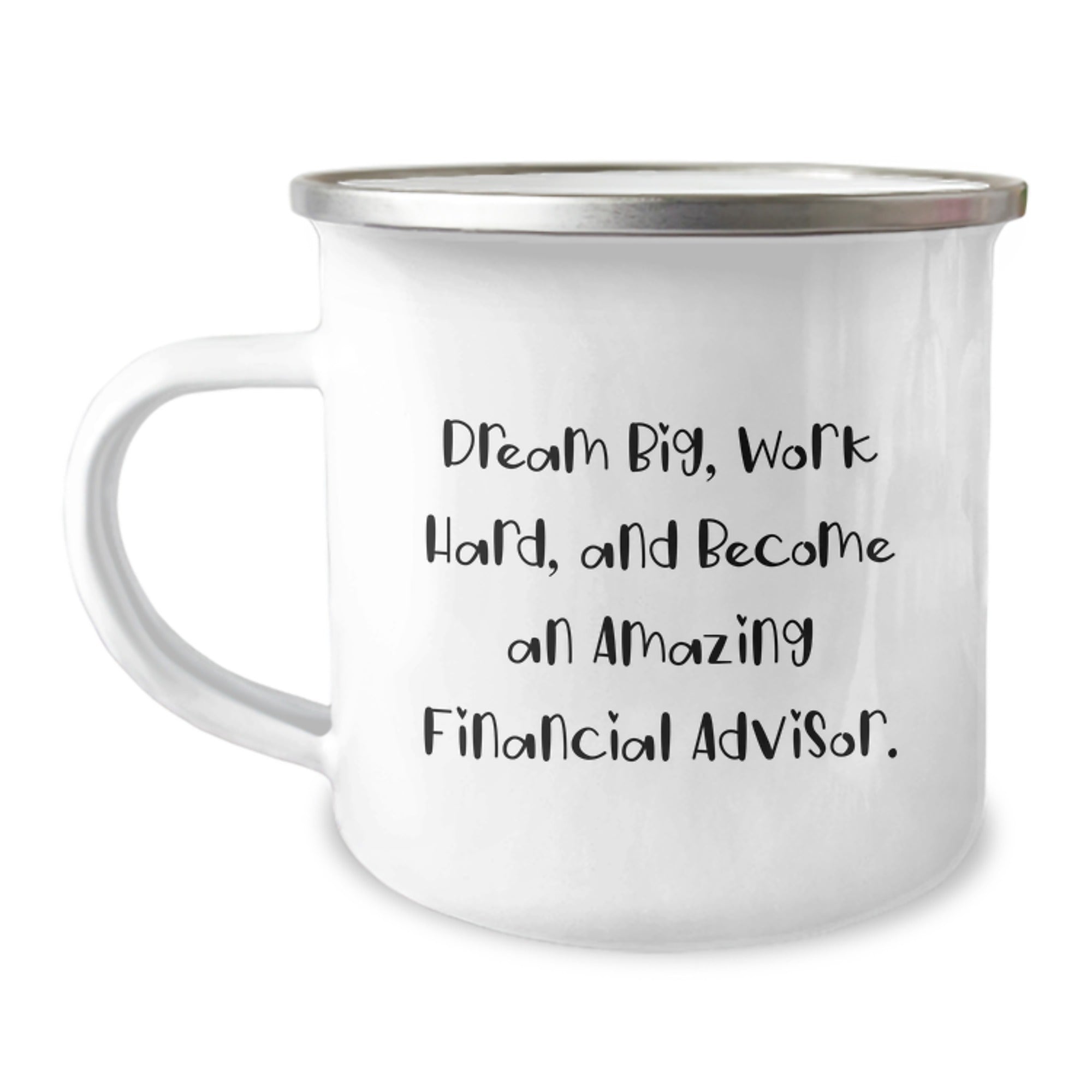 Funny Financial Advisor Gifts for Men from Friends - Work Hard Become Amazing Camping Mug