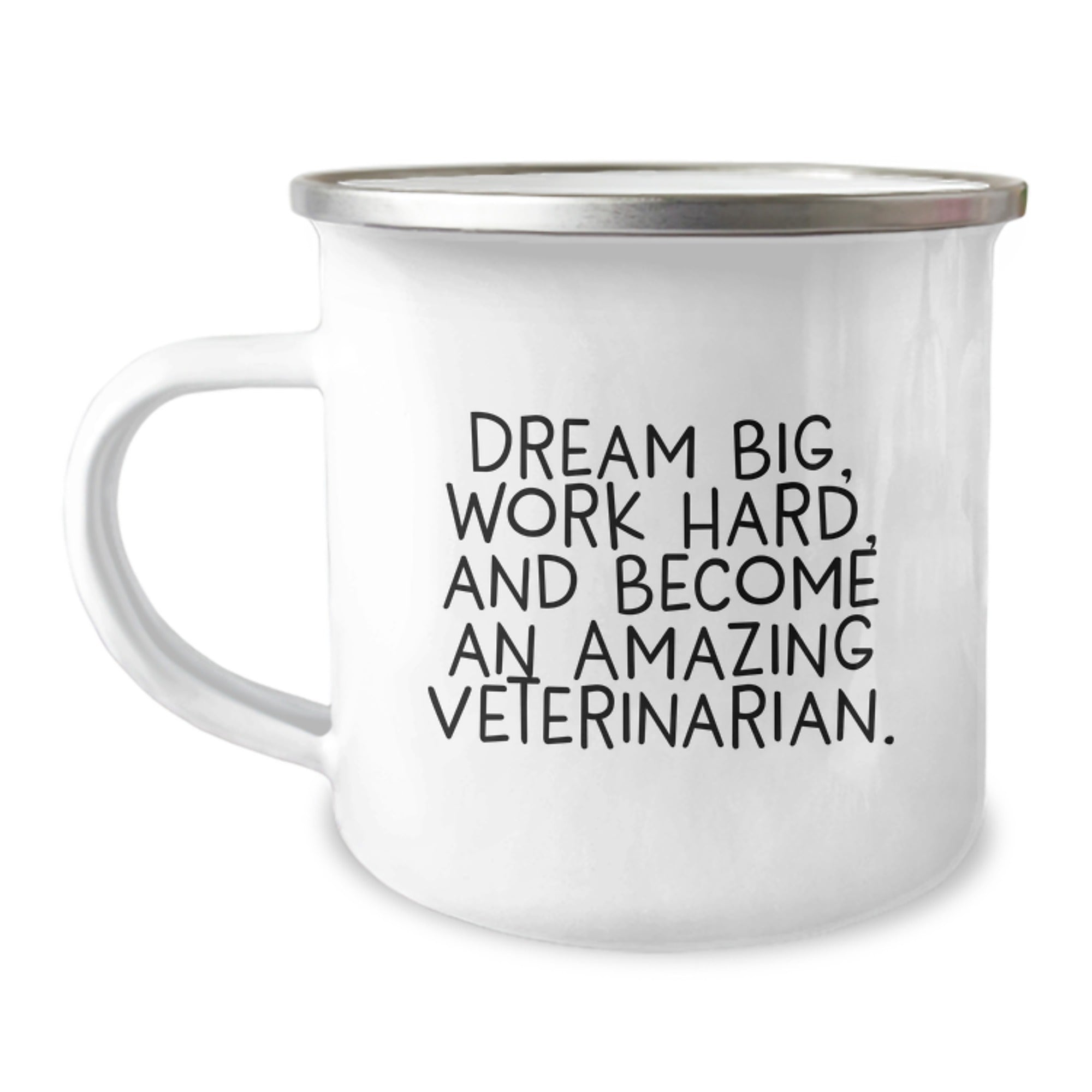 Gifts for Veterinarians, Funny Inspirational Camping Mug, 'Dream Big, Work Hard' Christmas Unique Gifts from Family