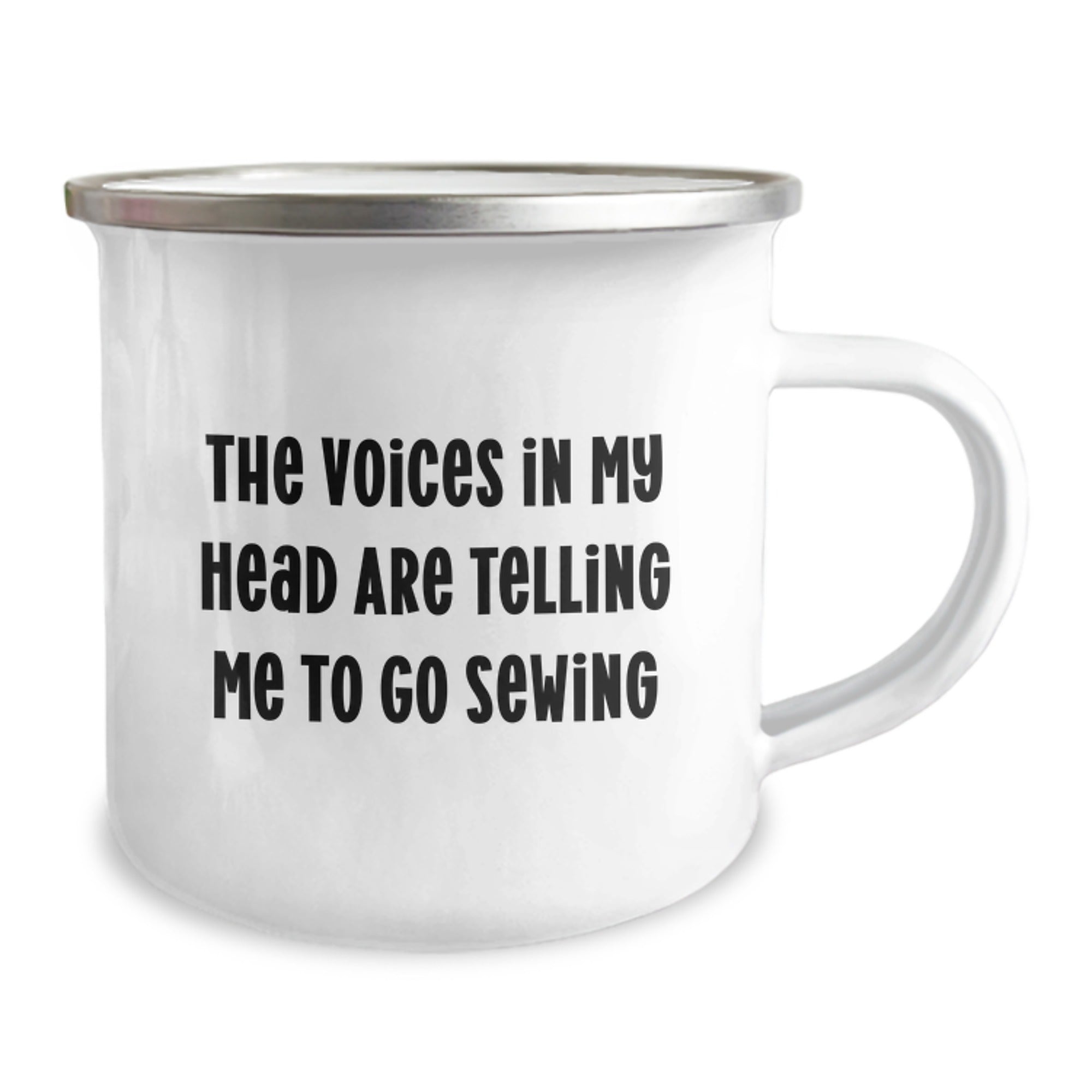 Funny Sewing Gifts for Men from Friends, Unique Christmas Unique Gifts, Inspirational Camping Mug with Voices In My Head Quote - Image 2