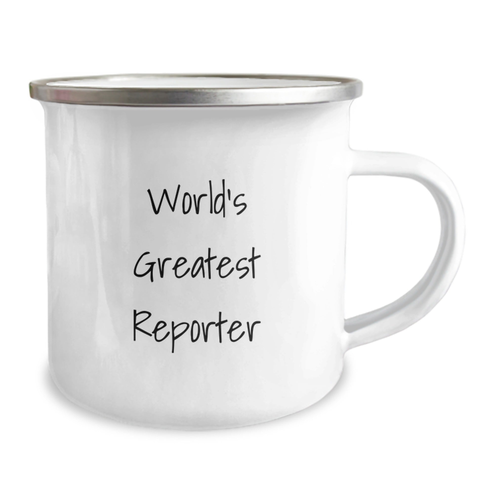 Funny Reporter Gifts for Men, Gifts from Family to Men, World's Greatest Reporter Camping Mug, Graduation Unique Gifts, Funny Reporter Mugs, Stainless Steel Camping Mug - Image 2