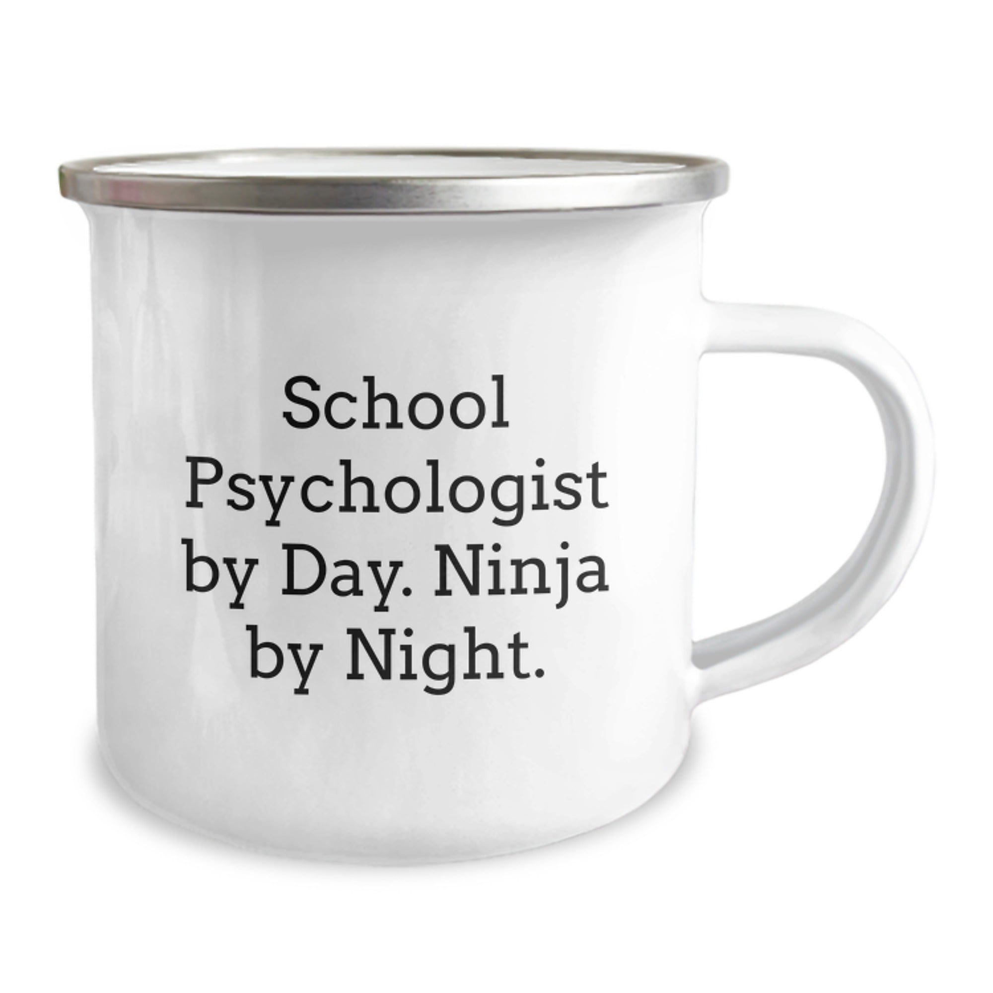 Funny School Psychologist Gifts for Men - Camping Mug for Graduation Unique Gifts from Family and Friends - School Psychologist By Day Ninja By Night - Image 2