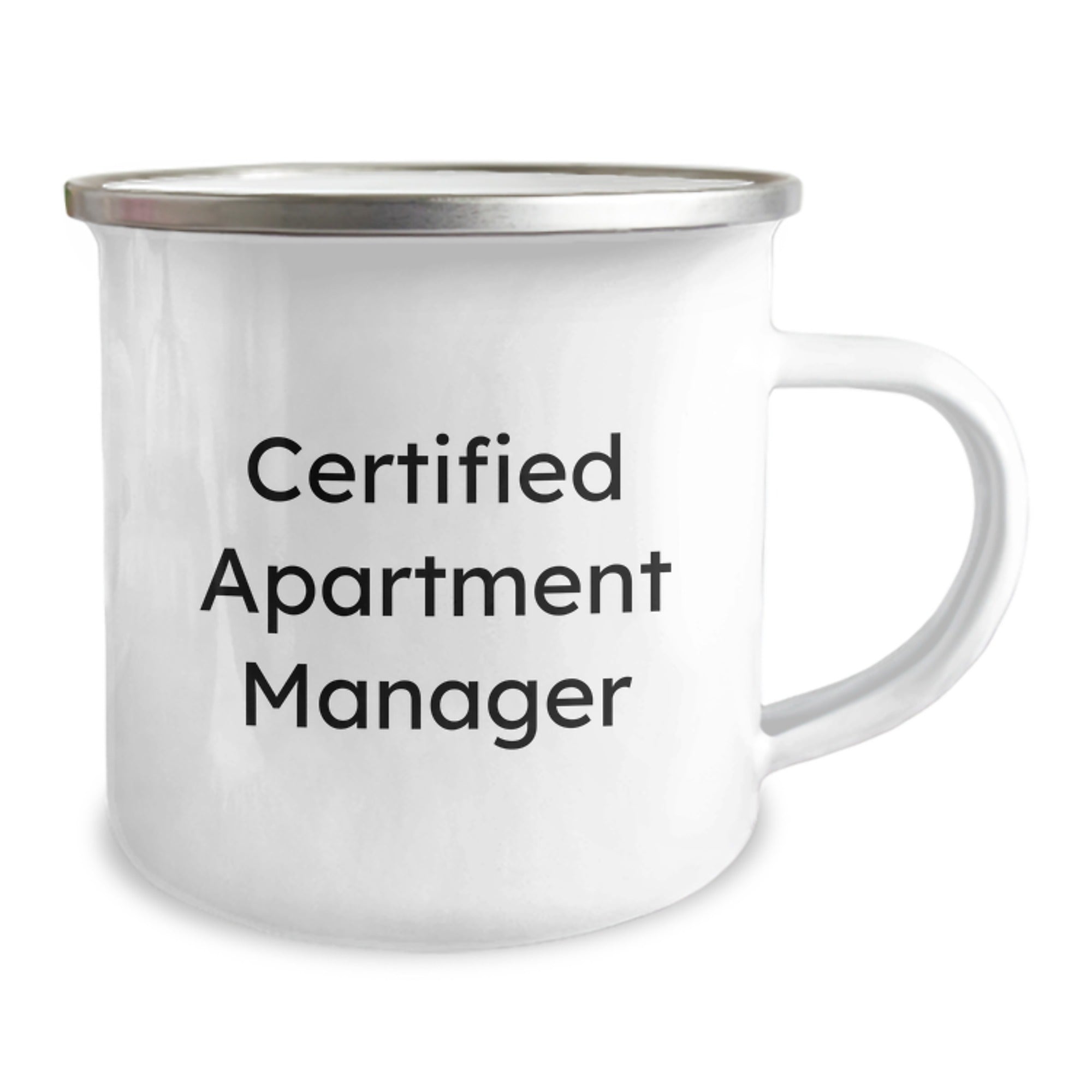 Funny Certified Apartment Manager Gifts from Friends for Apartment Manager Graduation Unique Gifts, Camping Mug with Inspirational Quote, Stainless Steel with Enamel Finish, 12 oz Capacity - Image 2