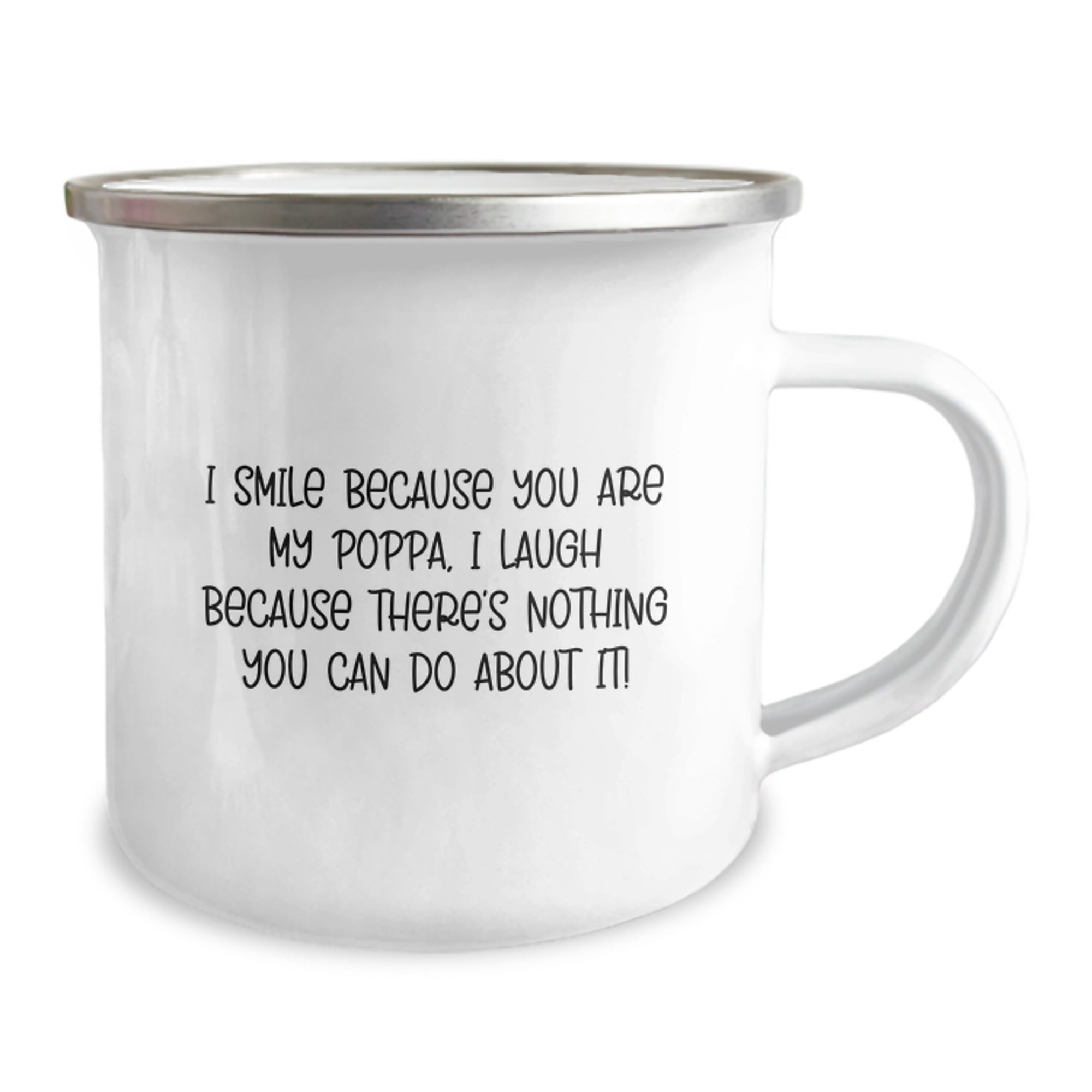 Poppa Keepsake Camping Mug for Him Birthday Gift With Enamel Finish - Image 2