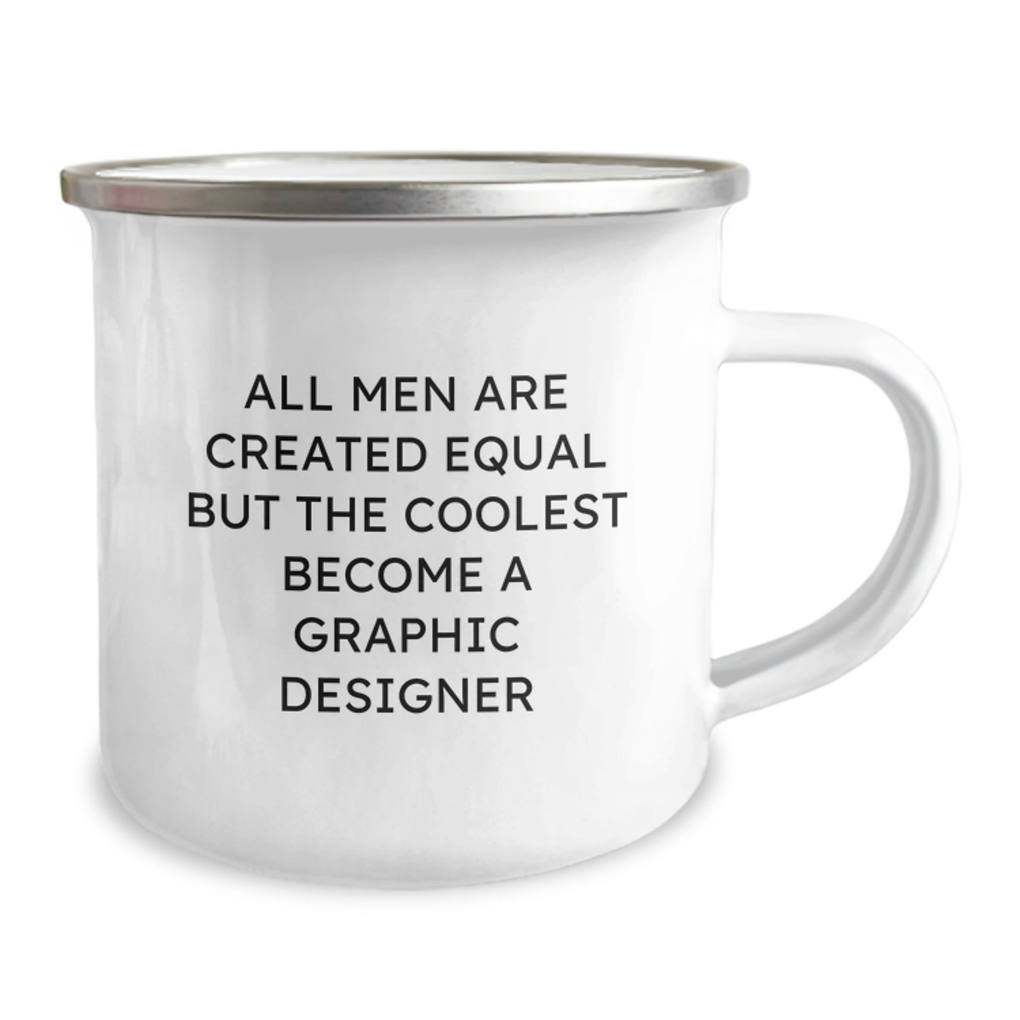 Christmas Gift for Graphic Designers All Men Are Created Equal Quote Mug - Image 2