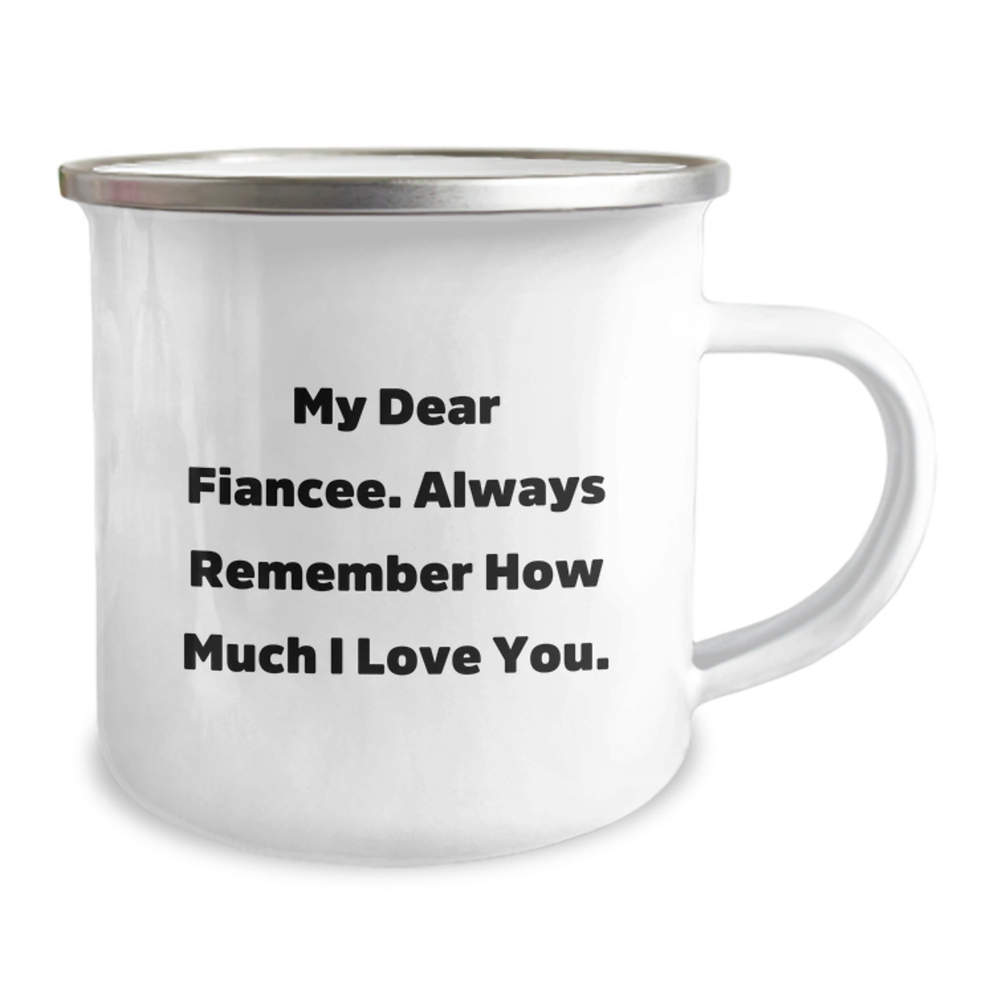 Fiancee Camping Mug Novelty Birthday Gift for Friends - Keep Love Warm - Image 2