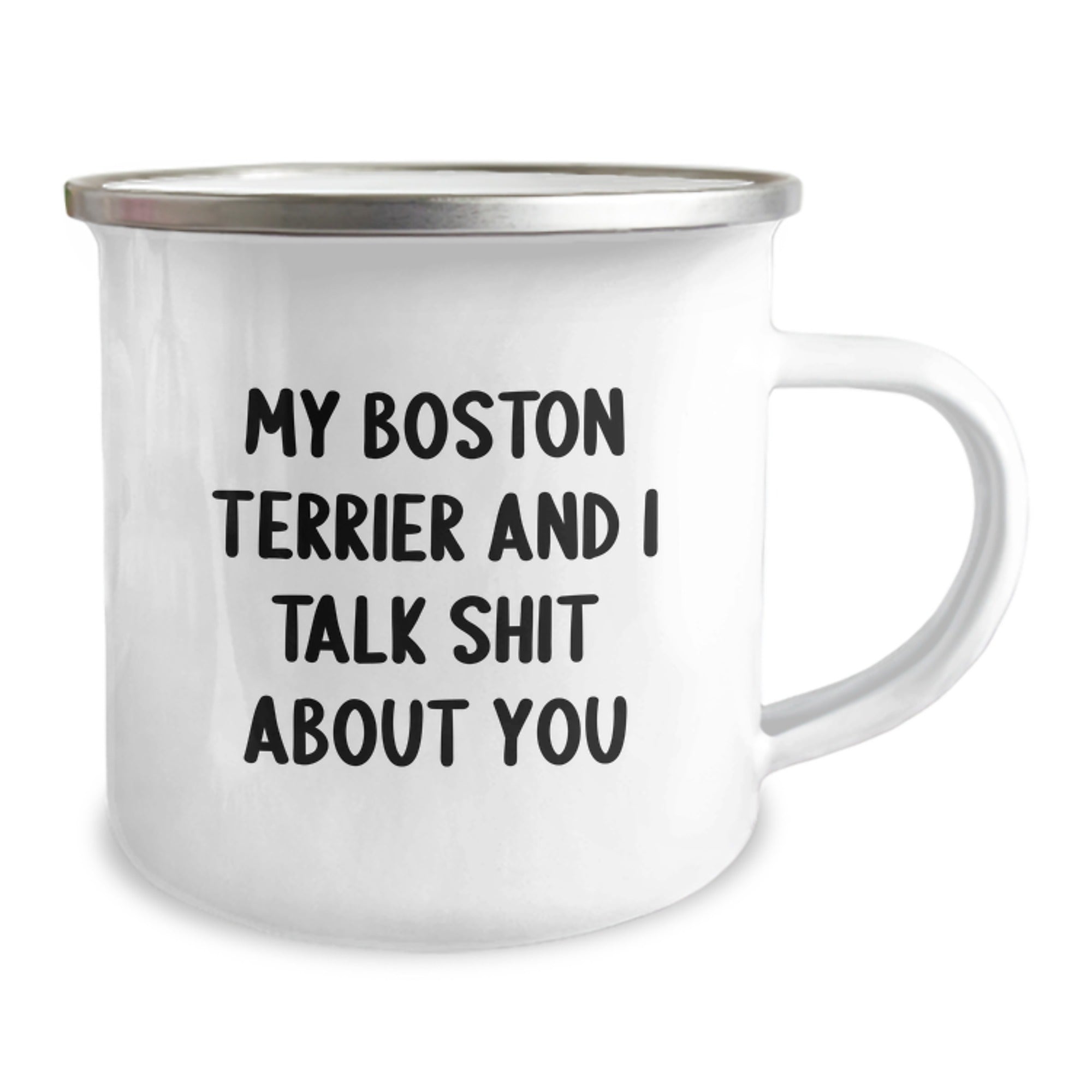 Boston Terrier Dog Lover's Funny Camping Mug for Graduation, Unique Gifts from Friends, Family or Coworkers for Men or Women - Image 2