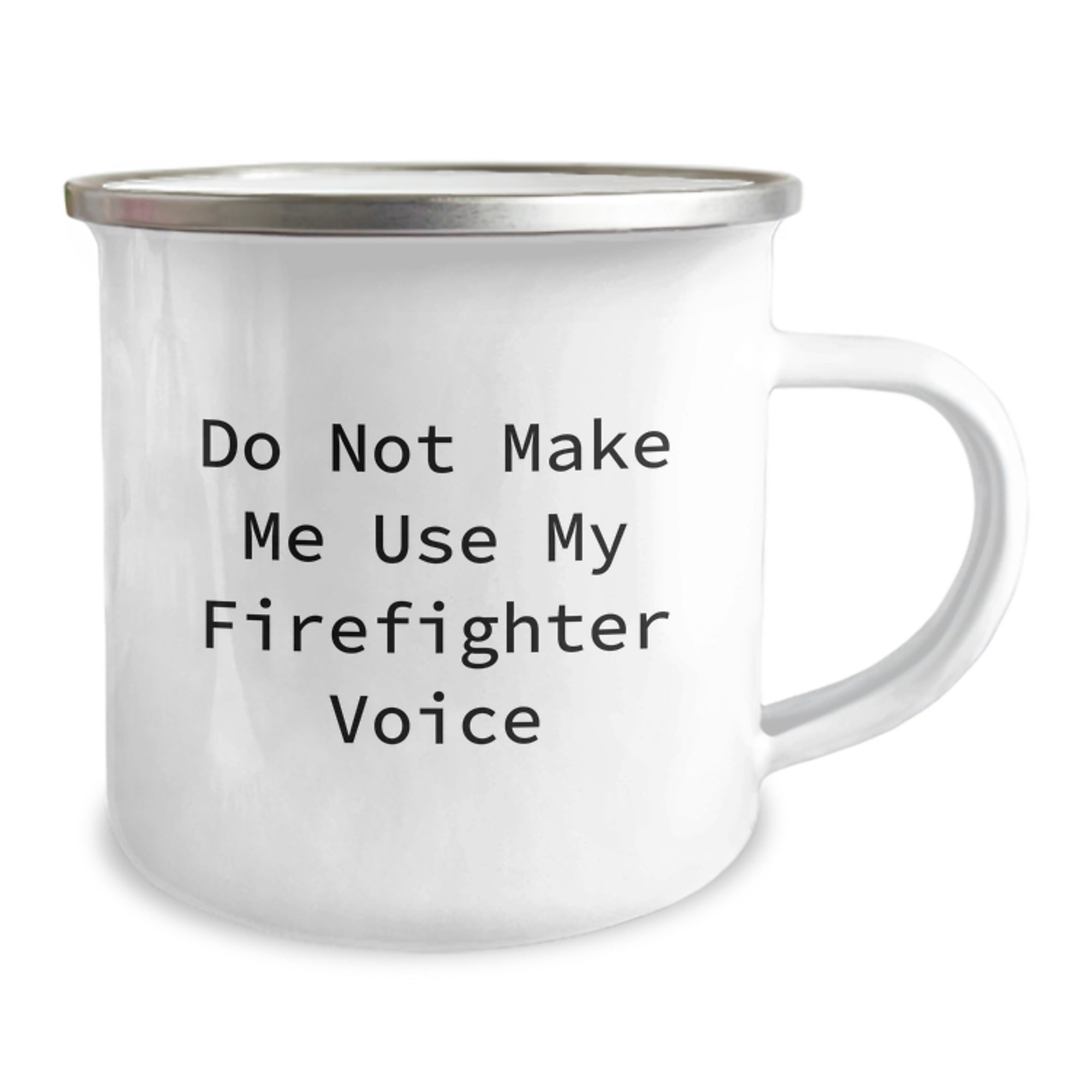 Funny Firefighter Gifts from Men, Unique Camping Mug for Firefighter Graduation, Do Not Make Me Use My Firefighter Voice - Image 2