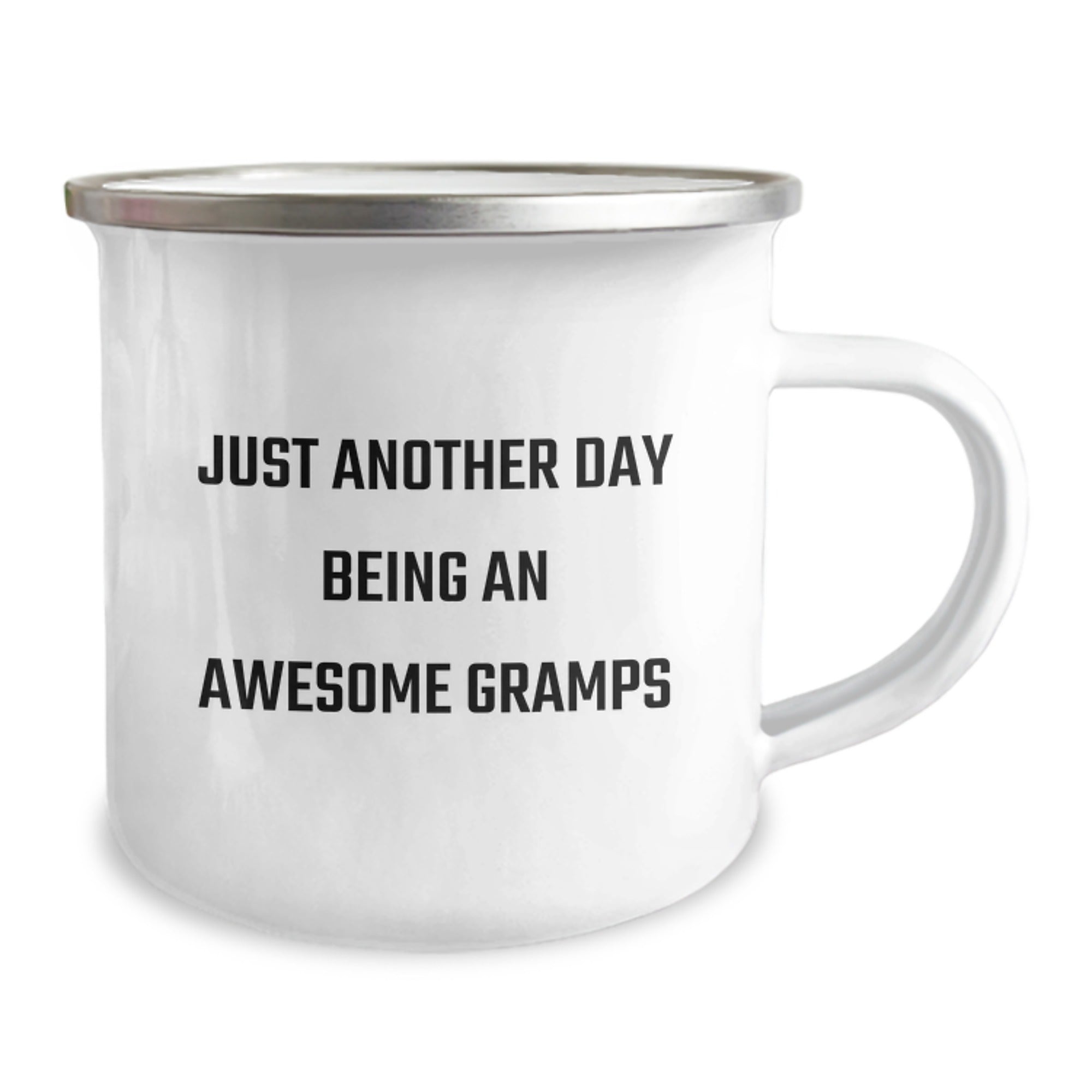 Birthday Gift Surprise Gramps Camping Mug for Teens with Enamel Finish - Image 2