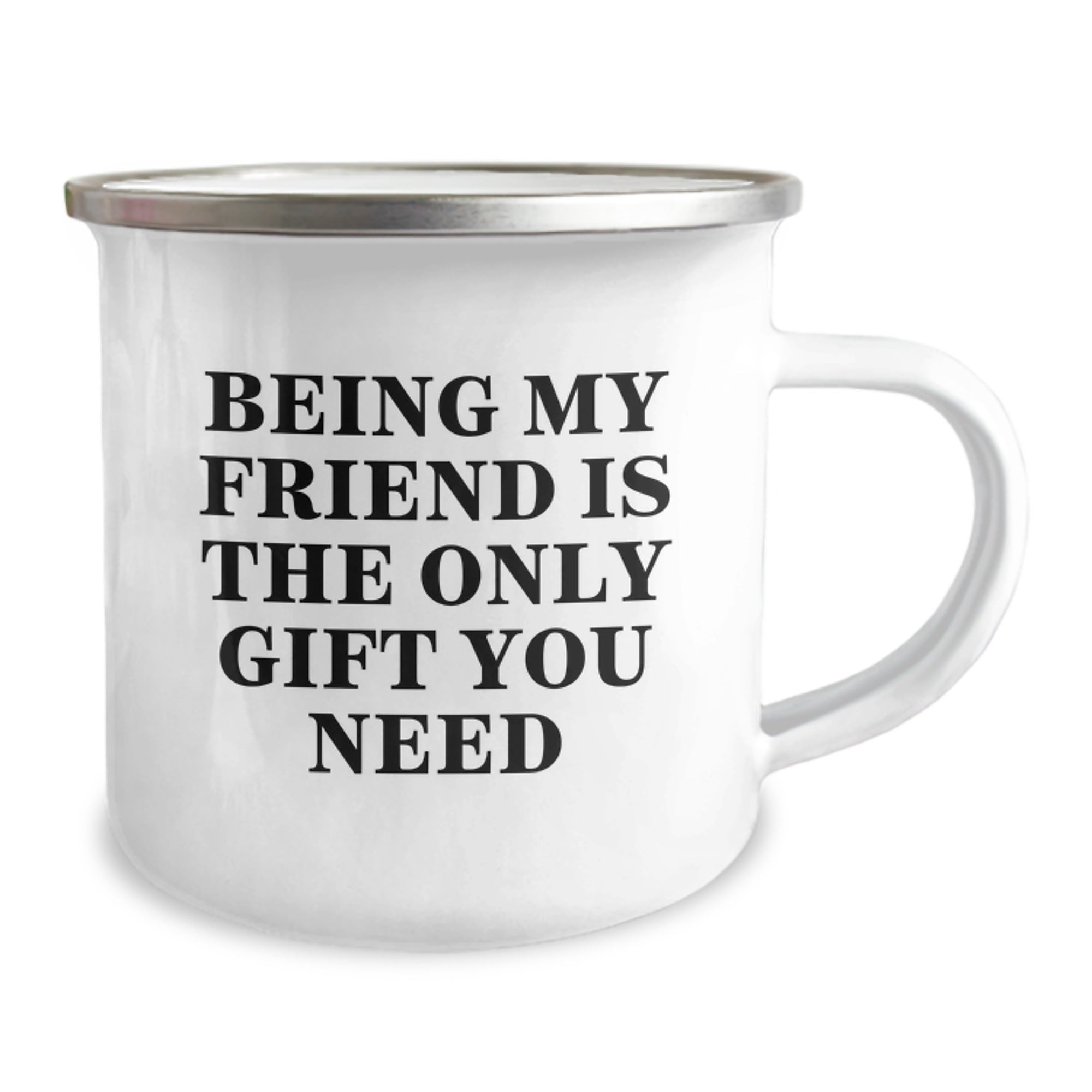 Funny Friend Gifts from Men to Friend, Unique Christmas Unique Gifts for Friend, Camping Mug with Being My Friend Is The Only Gift You Need Quote - Image 2