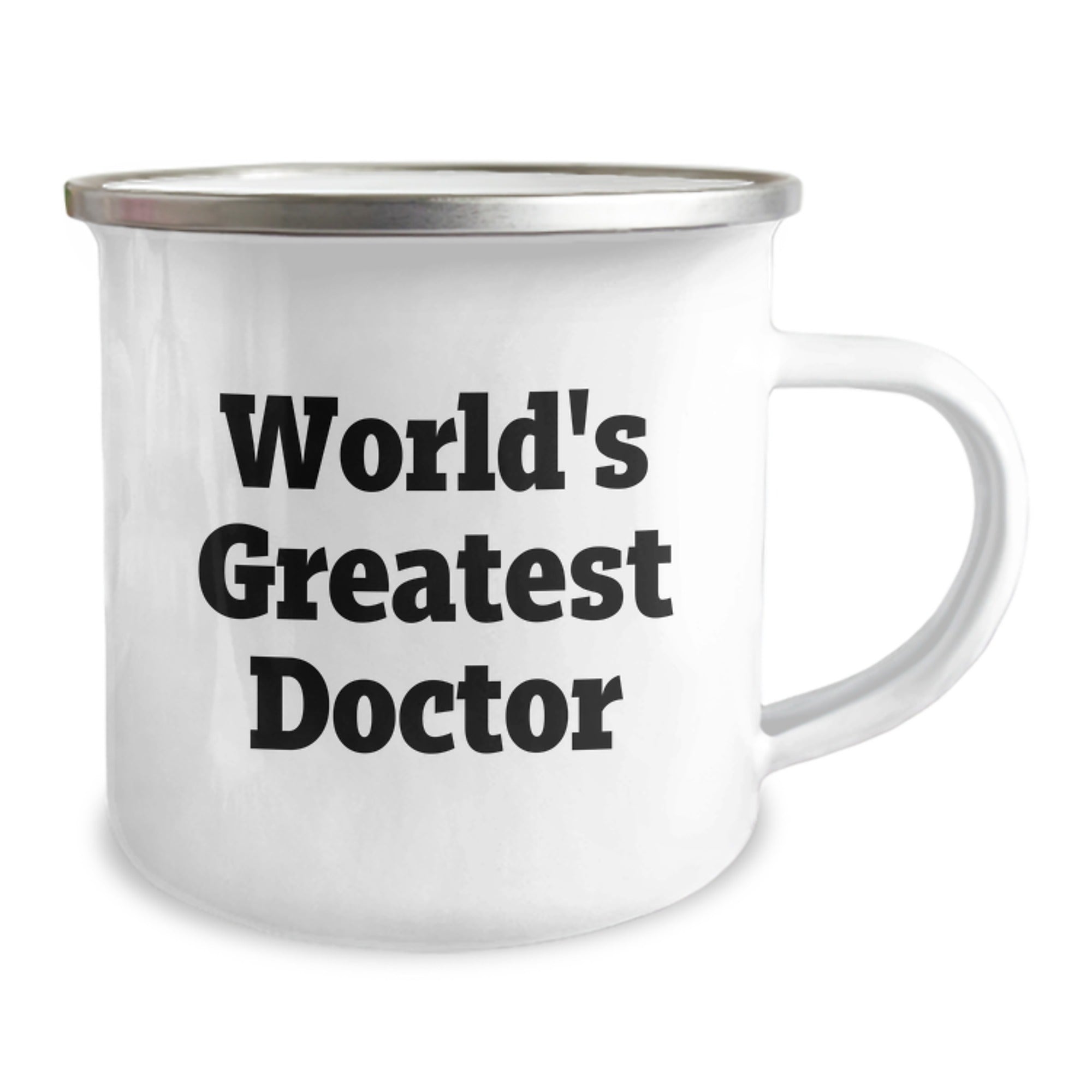 Doctor Gift for Him - World's Greatest Doctor Keepsake Camping Mug - Image 2